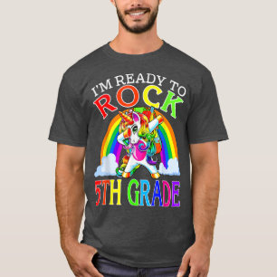 Fertig bis Rock 5. Klasse Einhorn zurück zum Schul T-Shirt
