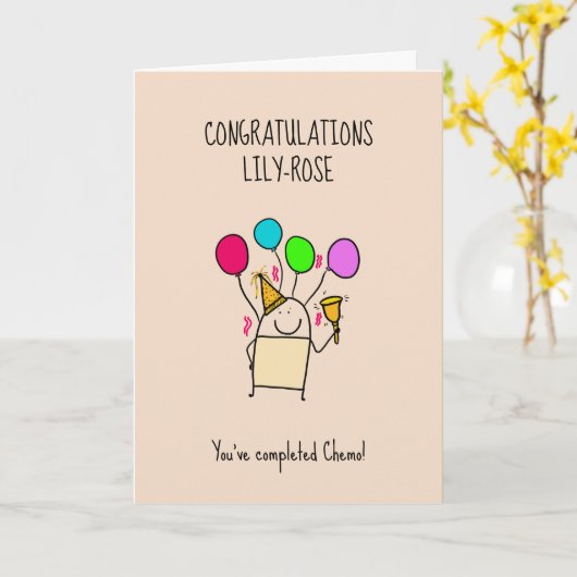 Fertig Chemo! Karte (Gelbe Blume)