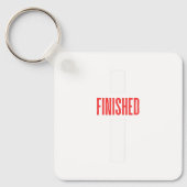 Fertig - Christliches Cross-Design | Es ist beende Schlüsselanhänger (Vorderseite)