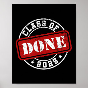 Fertig Cl of 2025 Graduate Senior 2025 Abschluss H Poster