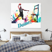 Fertig: Der ultimative Slam Dunk Basketball Trend Leinwanddruck (Insitu (Schlafzimmer))