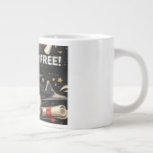 Fertig Endlich Frei Abschluss-Shirt Jumbo-Tasse (Rechts)