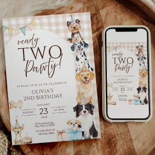 Fertig für die TWO Pawty-Geburtstagseinladung für  Einladung