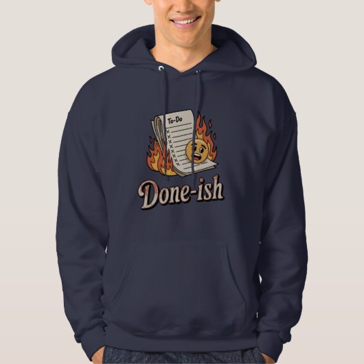 Fertig-ish | Emotionale Erschöpfung Stimmung  Hoodie (Vorderseite)