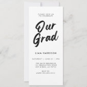 Fertig Lässiger Handwriting-Abschluss Einladung (Rückseite)