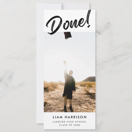 Fertig Lässiger Handwriting-Abschluss Einladung (Vorderseite)