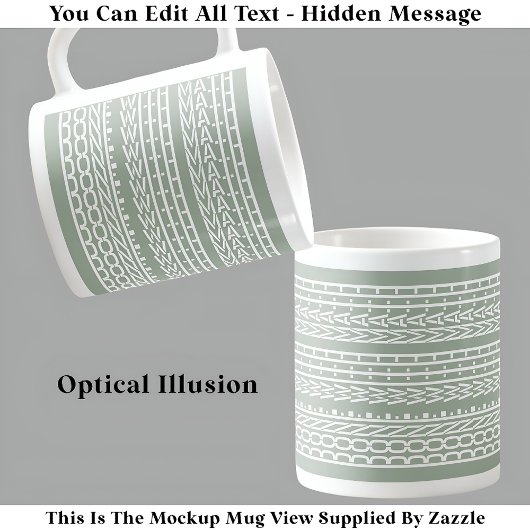 Fertig mit Mathe Hidden Message 120WG Funny Teache Kaffeetasse