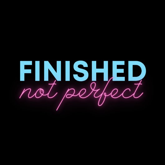 Fertig, nicht perfekt Aufkleber