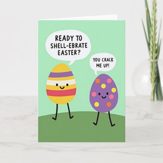 Fertig, Ostern zu feiern Karte (Vorderseite)