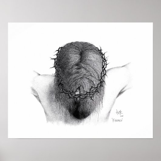 "Fertig" - Pointillismus Poster (Vorne)