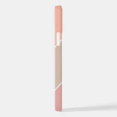 Fertig rosa Pfirsichfarben Gelbe Streifen iPhone Hülle (Rechte Seite)