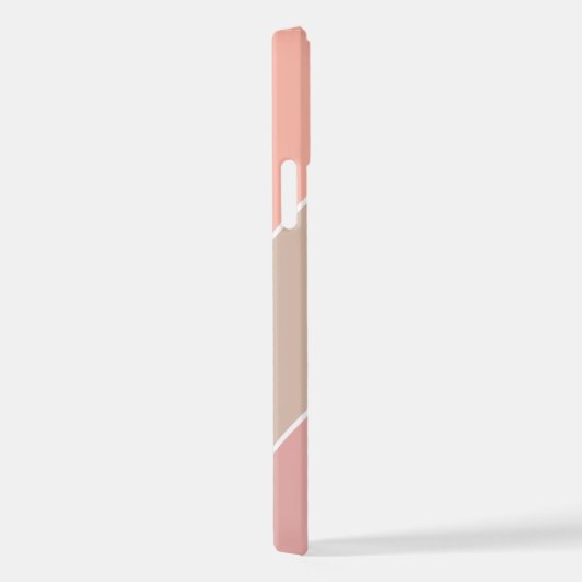 Fertig rosa Pfirsichfarben Gelbe Streifen iPhone Hülle (Rechte Seite)