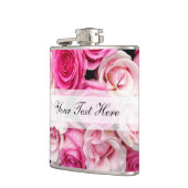 Fertig rosa und weiße Rosen Flasche Flachmann (Links)