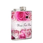 Fertig rosa und weiße Rosen Flasche Flachmann (Rechts)