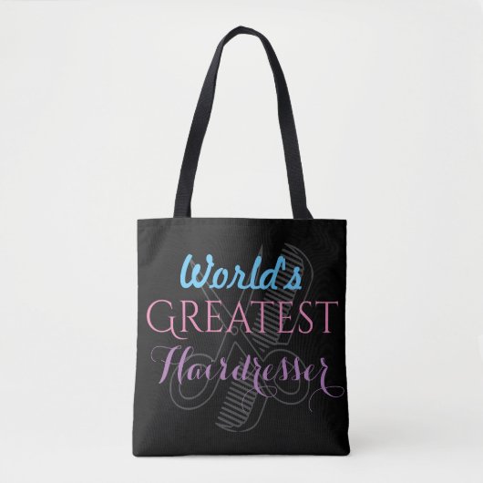 Fertigen bestster der Friseur-Name der Welt Tasche (Vorderseite)