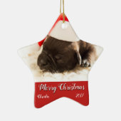 Fertigen erste Verzierung des Welpen Keramik Ornament (Rechts)