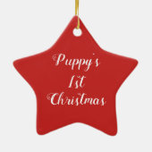 Fertigen erste Verzierung des Welpen Keramik Ornament (Hinten)