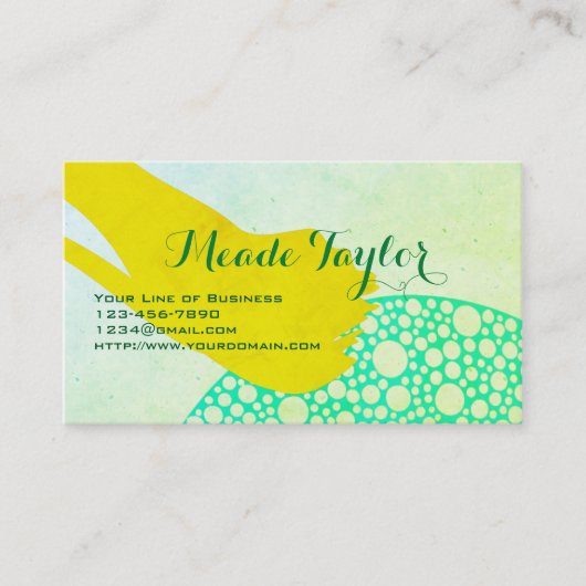 Fertigen Sie beide Seiten des grünen Spritzens Visitenkarte (Vorderseite)