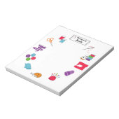 Fertigen Sie den Aufkleber nähen nach rechts Notizblock (Rotiert)