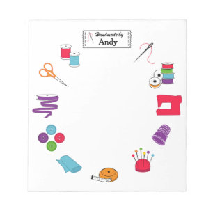 Fertigen Sie den Aufkleber nähen nach rechts Notizblock