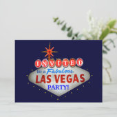 Fertigen Sie den Las Vegas-Willkommensschild Einladung (Stehend Vorderseite)