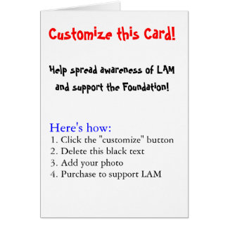 Fertigen Sie diese Karte besonders an!