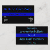 Fertigen Sie dieses ThinBlueLine besonders an Visitenkarte (Vorne/Hinten)