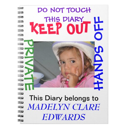 Fertigen Sie ein Notizbuch Tagebuch für Ihr (Vorderseite)