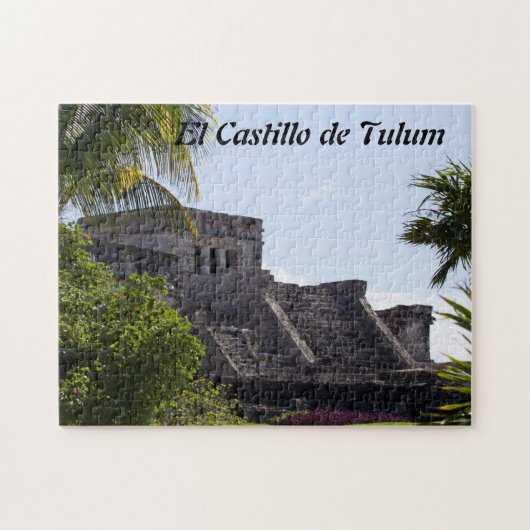 Fertigen Sie El Castillo de Tulum - Mayaruinen Puzzle (Horizontal)