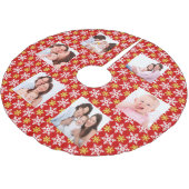 Fertigen Sie Familien-Fotos besonders an Polyester Weihnachtsbaumdecke (Schrägansicht)