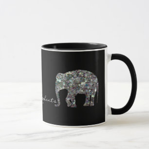 Fertigen Sie funkelnd bunte silberne Mosaik Tasse