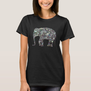 Fertigen Sie funkelnd bunten silbernen Mosaik T-Shirt