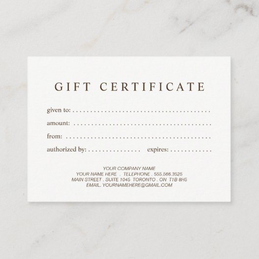 Fertigen Sie Geschenkgutschein kundenspezifisch an Rabattkarte (Rückseite)