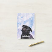 Fertigen Sie Ihr besitzen sehr schwarzen Post-it Klebezettel (Auf Schreibtisch)