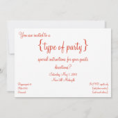 Fertigen Sie Ihr Dannebrog besonders an! Party Einladung (Rückseite)