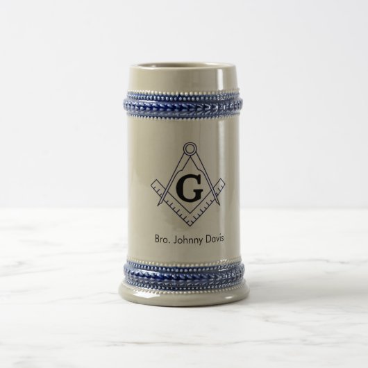 Fertigen Sie Ihr eigenes Freimaurerstein-Glas Bierglas (Mittel)