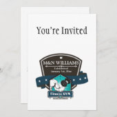 Fertigen Sie Ihr NamensFitness-Turnhallen-Logo Einladung (Vorne/Hinten)