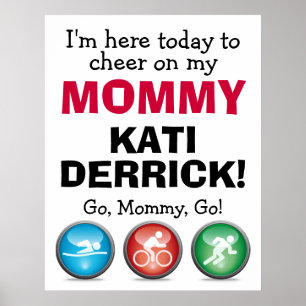 Fertigen Sie Ihr Triathlon-Rennen-Tagesplakat Poster