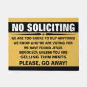 Fertigen Sie Ihre Selbst kein erbittenzeichen Fußmatte (Vorderseite)