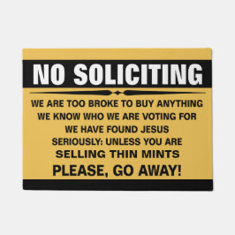 Fertigen Sie Ihre Selbst kein erbittenzeichen Fußmatte