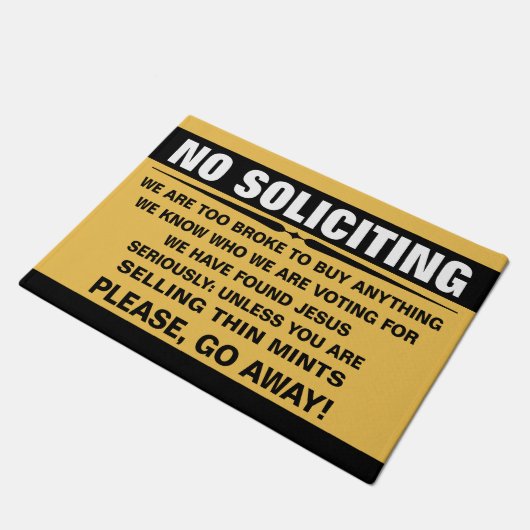 Fertigen Sie Ihre Selbst kein erbittenzeichen Fußmatte (Schrägansicht)