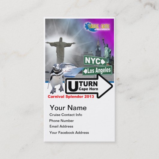 Fertigen Sie Ihren Sally die Pinguin Visitenkarte (Vorderseite)