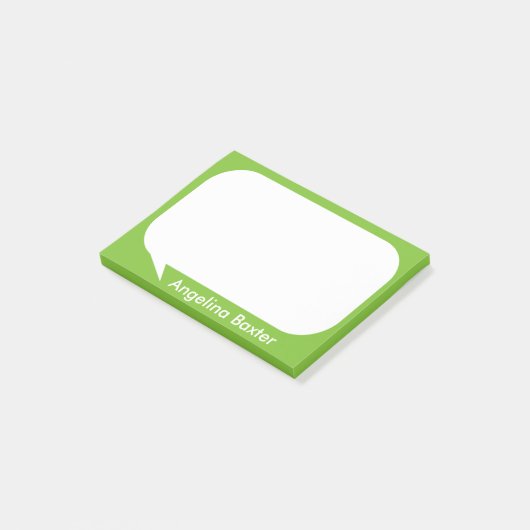 Fertigen Sie Limone grüne und weiße Post-it Klebezettel (angewinkelt)