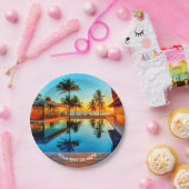 Fertigen Sie mit Ihrem eigenen Text und Ihrem Foto Pappteller (Party)