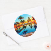 Fertigen Sie mit Ihrem eigenen Text und Ihrem Foto Runder Aufkleber (Umschlag)