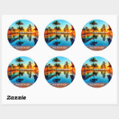 Fertigen Sie mit Ihrem eigenen Text und Ihrem Foto Runder Aufkleber (Blatt)