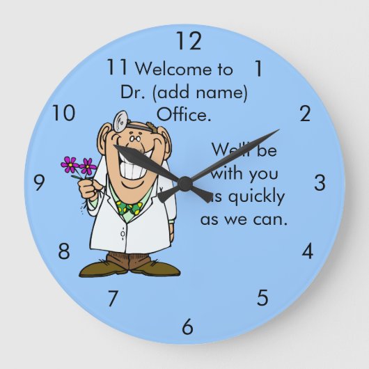 Fertigen Sie Office Clock Text-Dr. besonders an Große Wanduhr (Vorderseite)