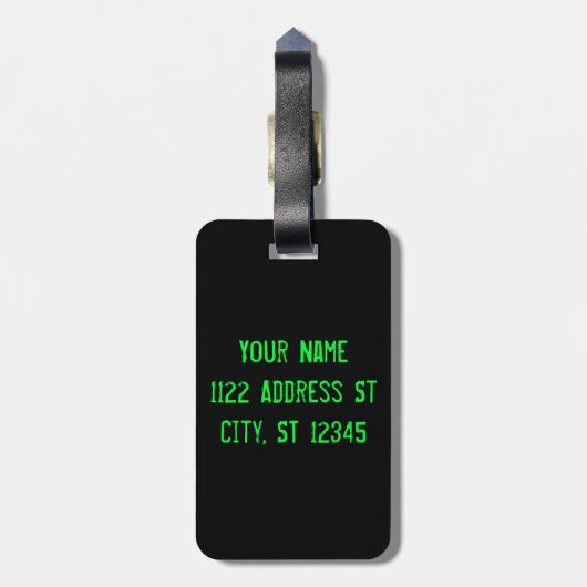 Fertigen Sie personalisierten Gepäckanhänger (Rückseite vertikal)
