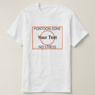 Fertigen Sie Ponton-Zone kein Druck-T - Shirt