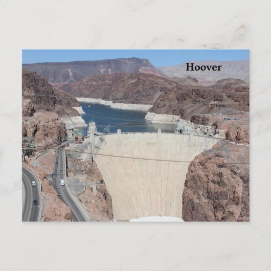 Fertigen Sie Postkarte des Hooverdamms (Vorderseite)